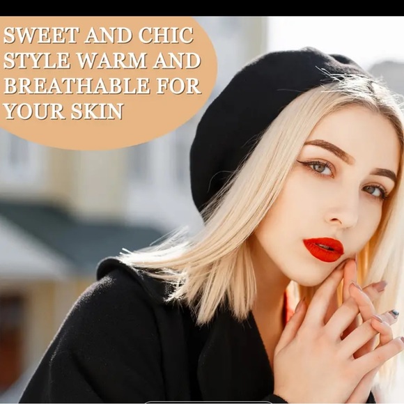 Black French Parisian Style Beret OSFM - Picture 4 of 4